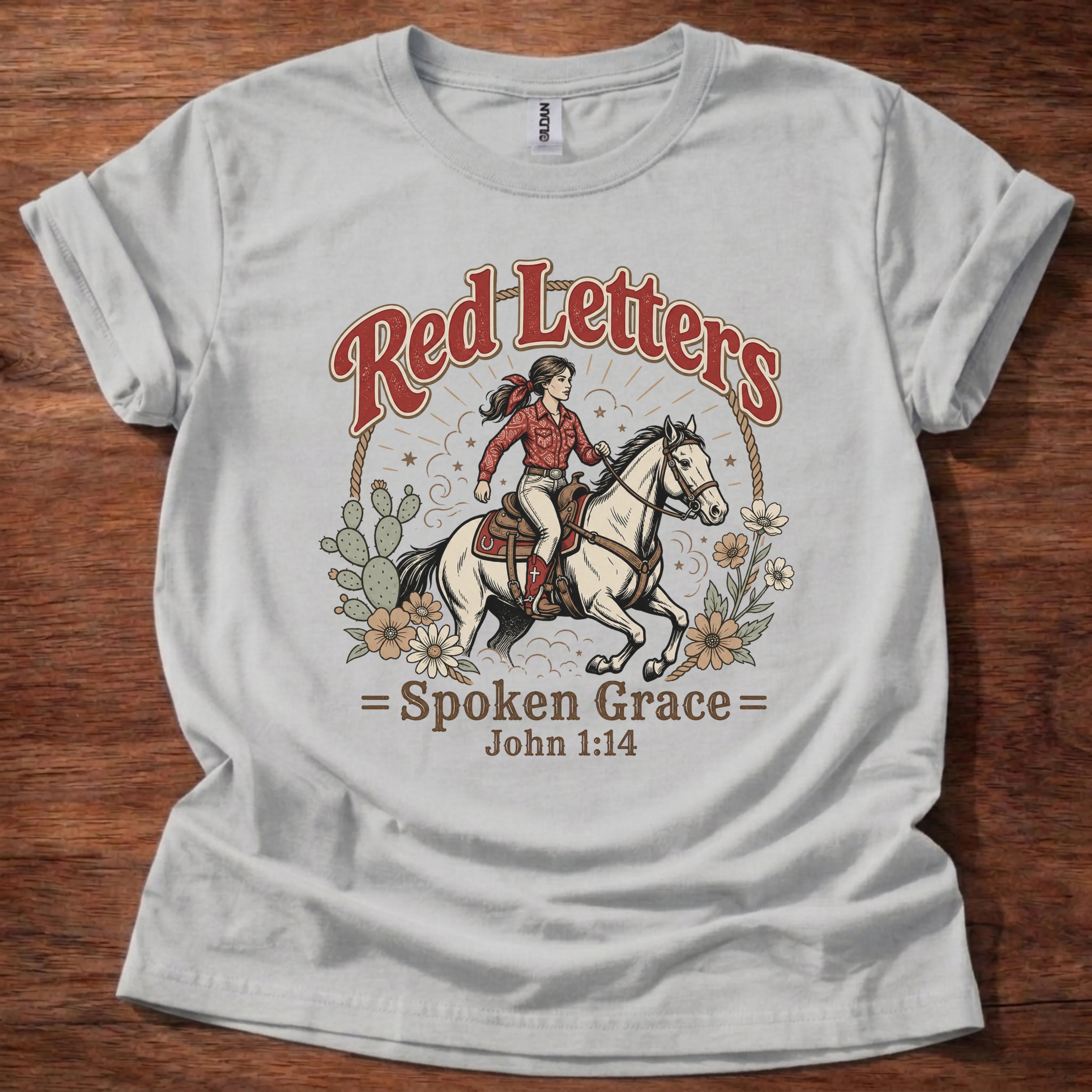 Red Letters Western T-Shirt