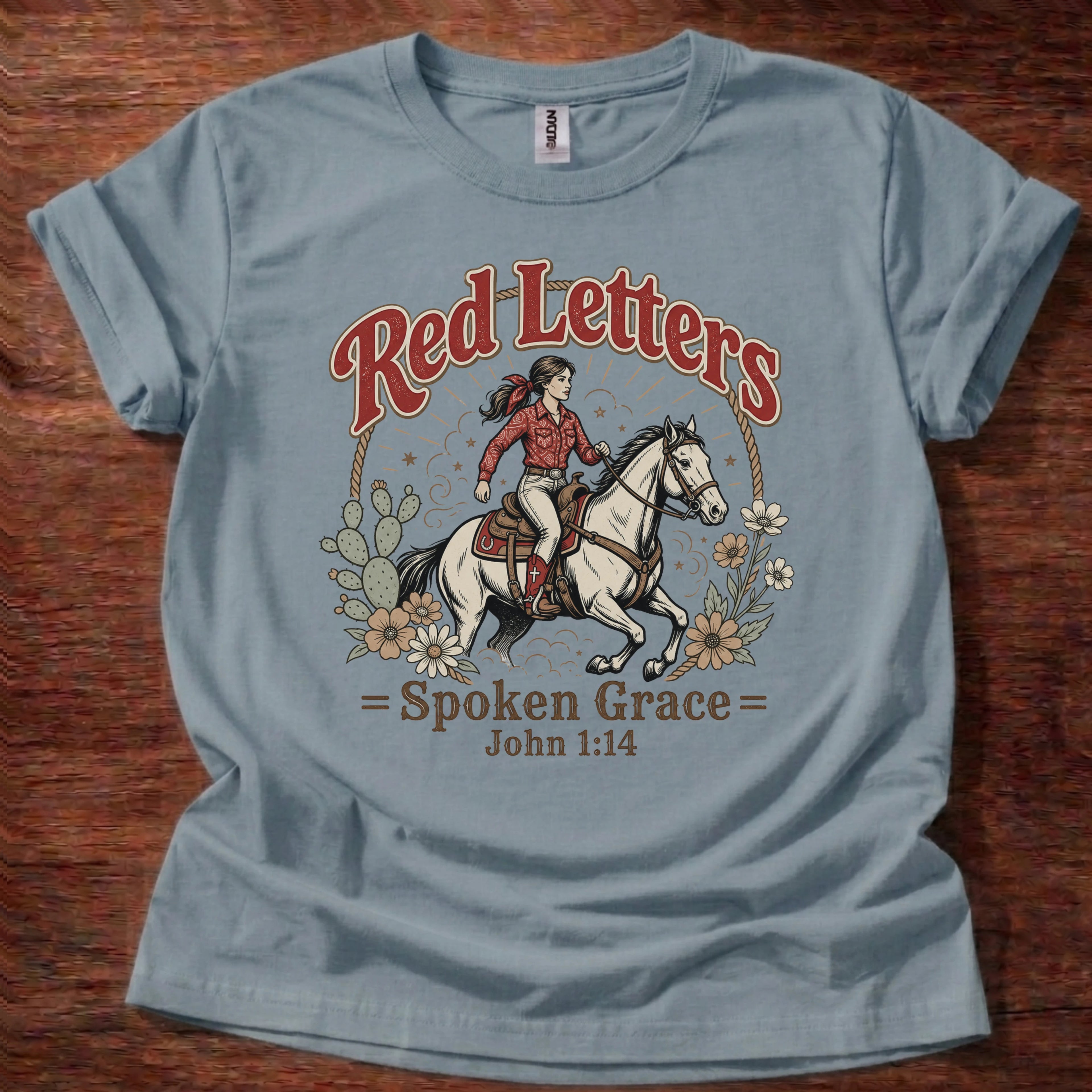 Red Letters Western T-Shirt