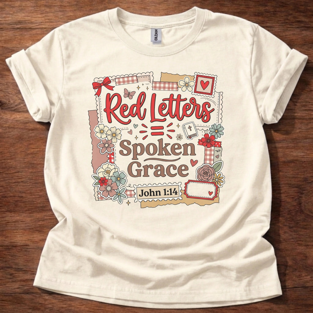 Red Letters Scrapbook T-Shirt