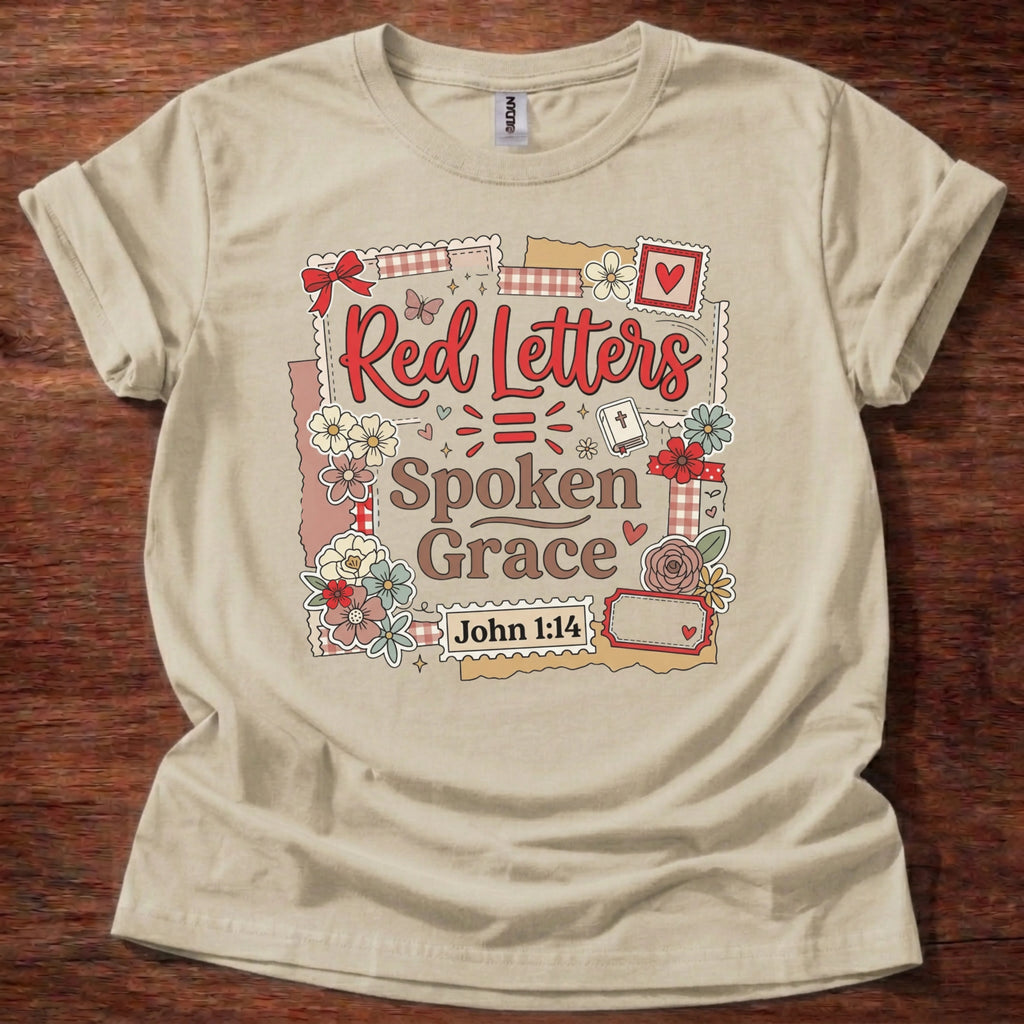 Red Letters Scrapbook T-Shirt