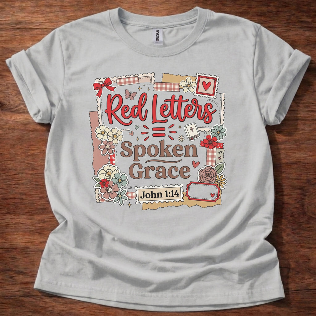 Red Letters Scrapbook T-Shirt